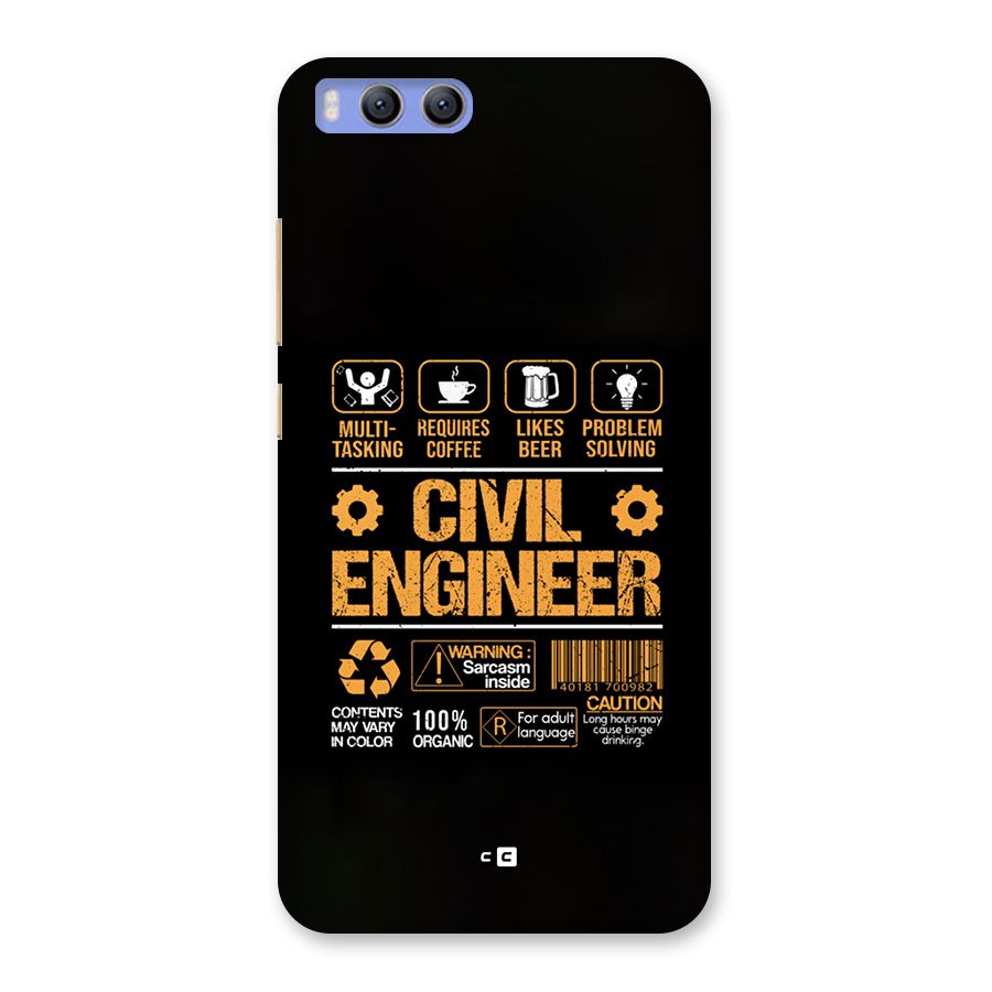 Civil Engineer Back Case for Xiaomi Mi 6