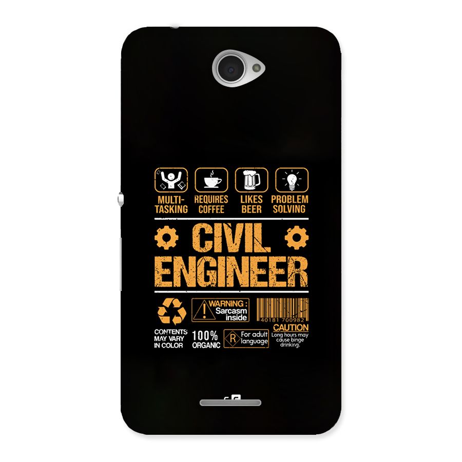 Civil Engineer Back Case for Xperia E4