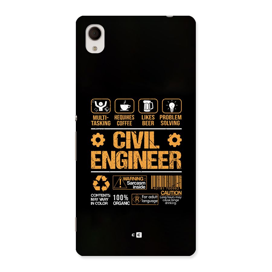 Civil Engineer Back Case for Xperia M4