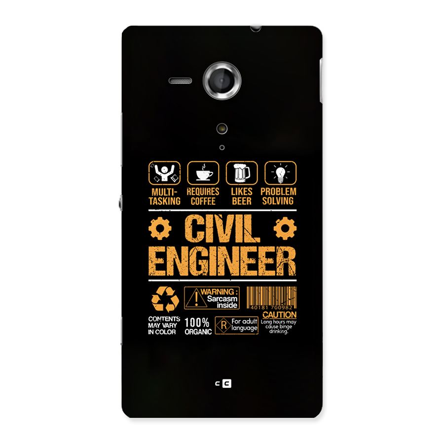 Civil Engineer Back Case for Xperia Sp
