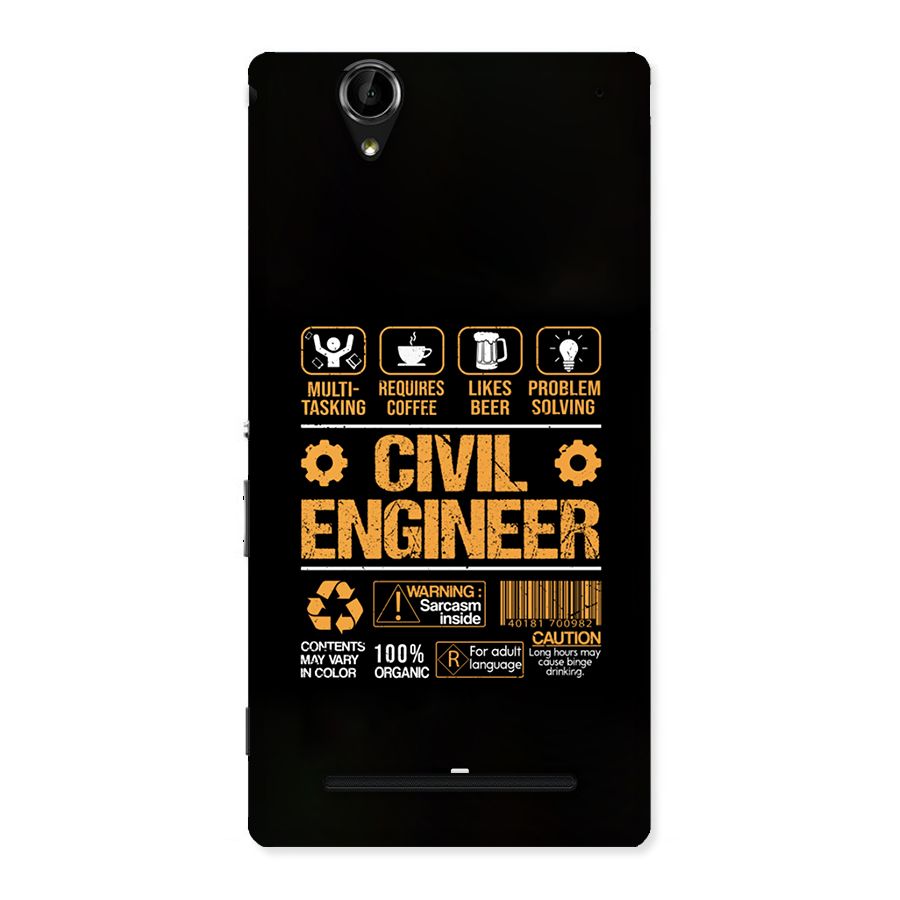 Civil Engineer Back Case for Xperia T2