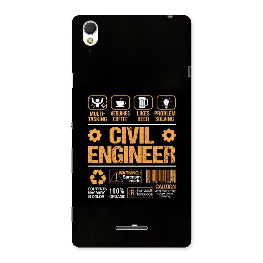 Civil Engineer Back Case for Xperia T3
