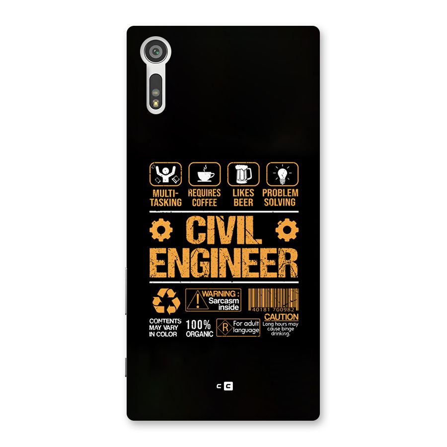 Civil Engineer Back Case for Xperia XZ