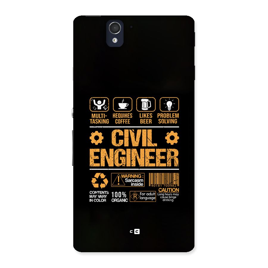 Civil Engineer Back Case for Xperia Z
