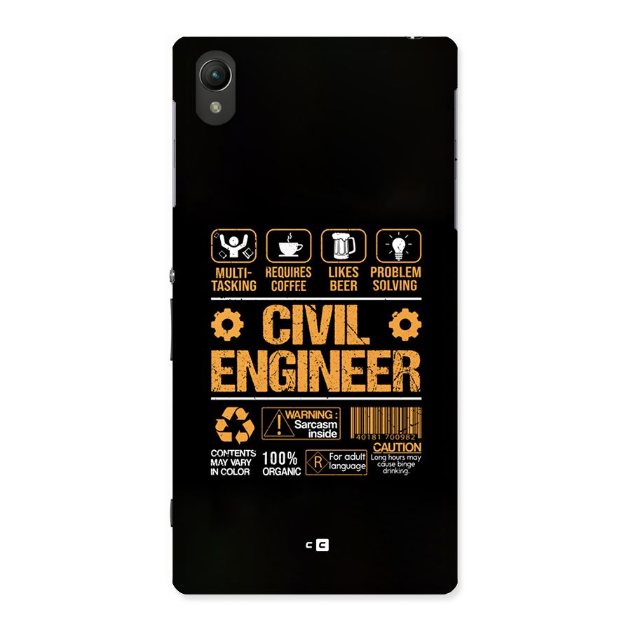 Civil Engineer Back Case for Xperia Z1