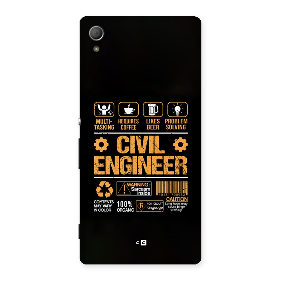 Civil Engineer Back Case for Xperia Z3 Plus