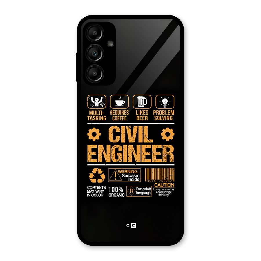 Civil Engineer Glass Back Case for Galaxy A14 5G