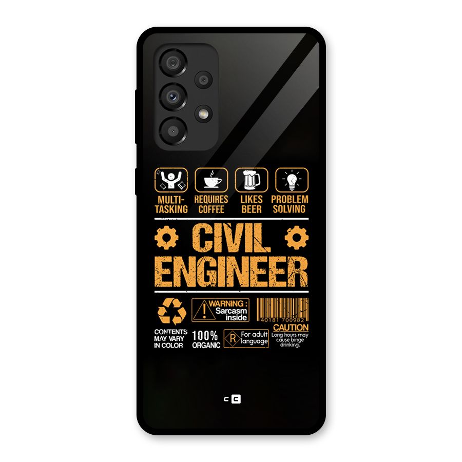 Civil Engineer Glass Back Case for Galaxy A33 5G