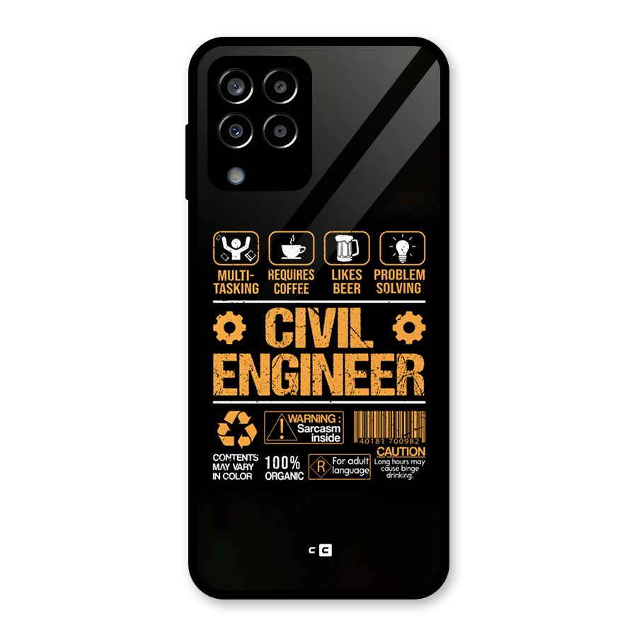 Civil Engineer Glass Back Case for Galaxy M33