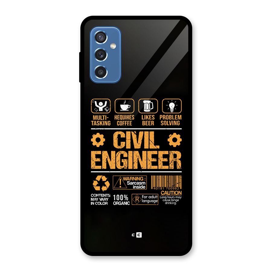 Civil Engineer Glass Back Case for Galaxy M52 5G