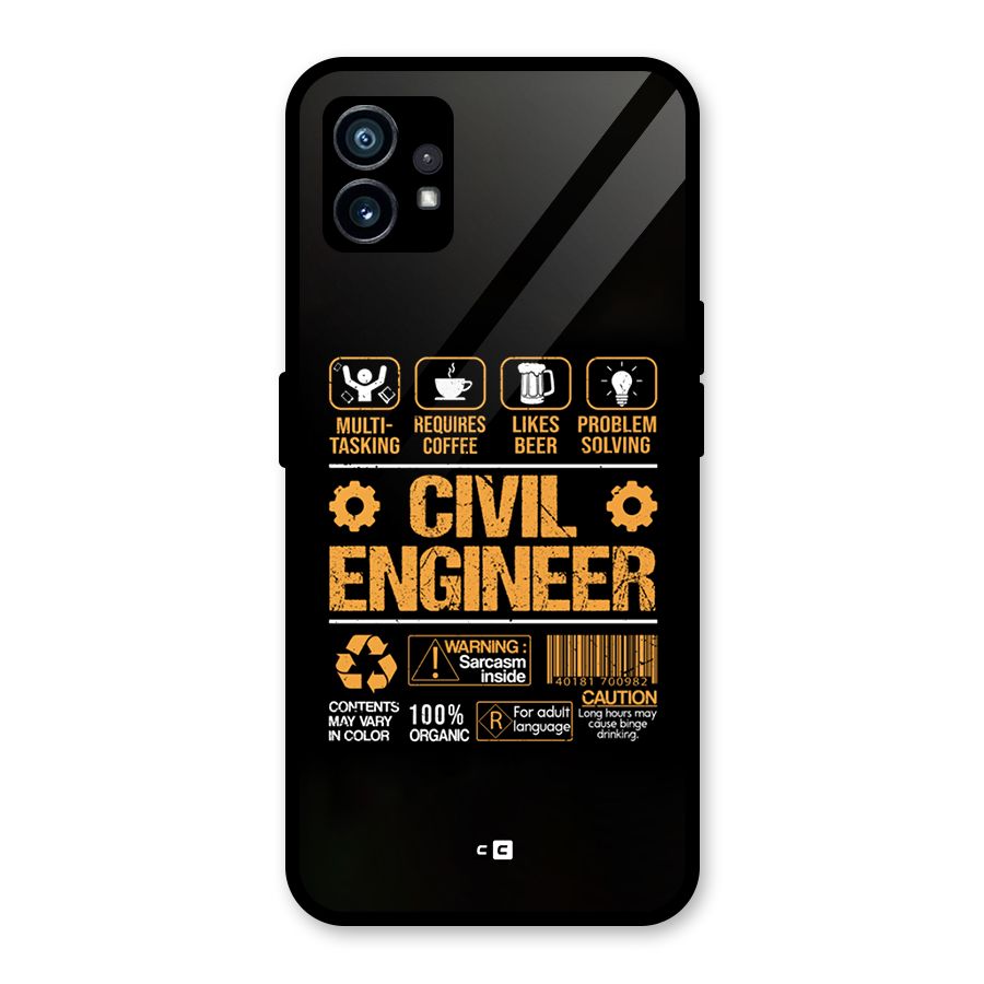 Civil Engineer Glass Back Case for Nothing Phone 1