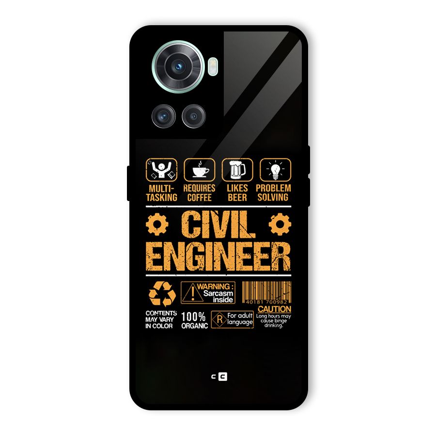 Civil Engineer Glass Back Case for OnePlus 10R