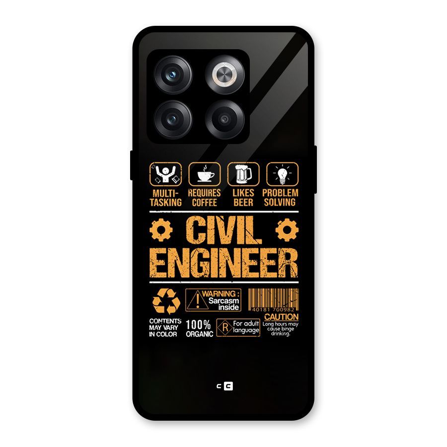 Civil Engineer Glass Back Case for OnePlus 10T