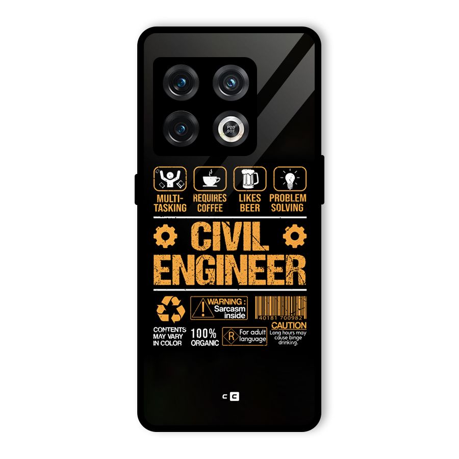Civil Engineer Glass Back Case for OnePlus 10 Pro 5G
