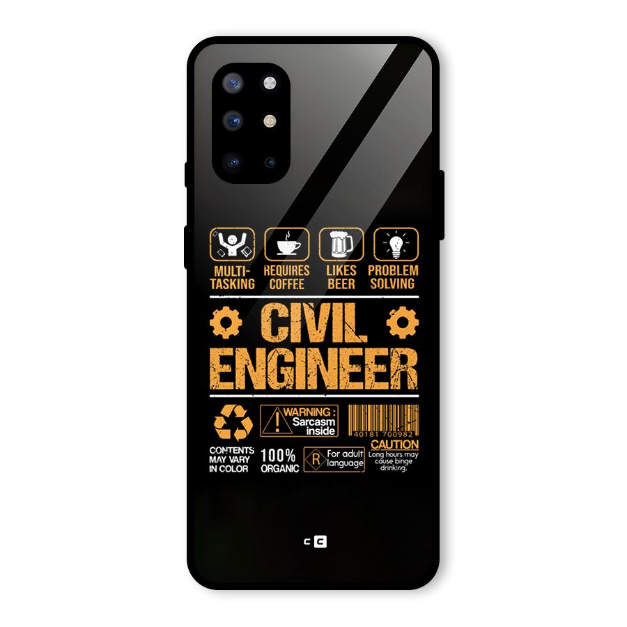Civil Engineer Glass Back Case for OnePlus 8T