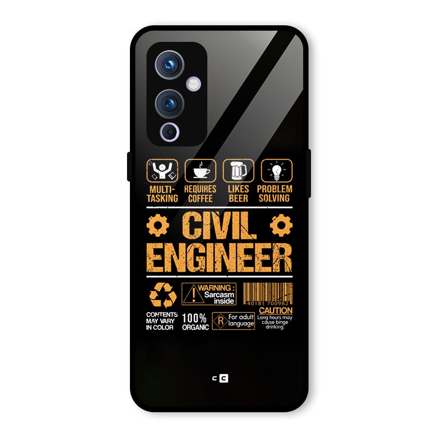 Civil Engineer Glass Back Case for OnePlus 9