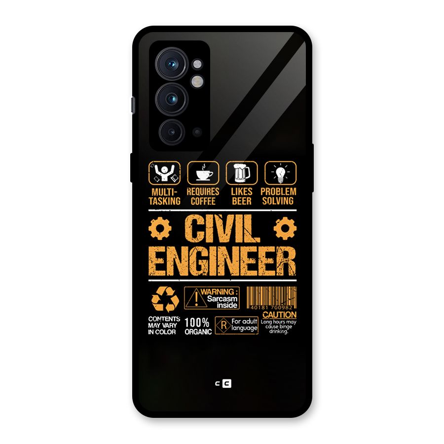 Civil Engineer Glass Back Case for OnePlus 9RT 5G