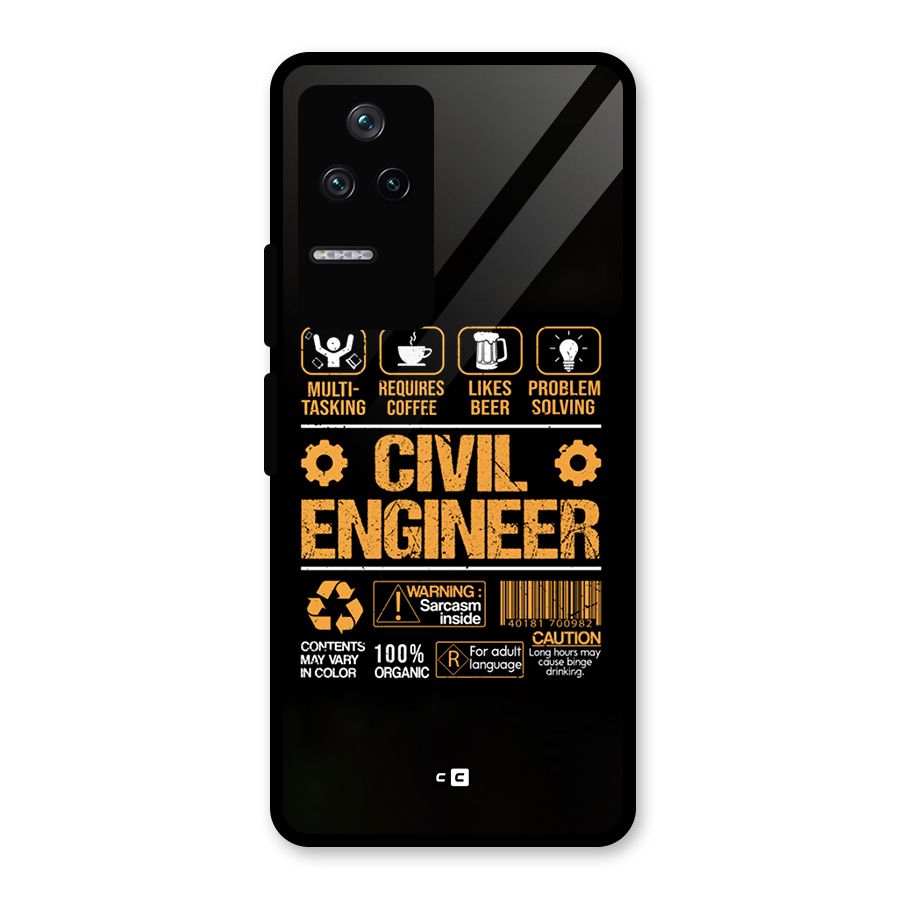 Civil Engineer Glass Back Case for Poco F4 5G
