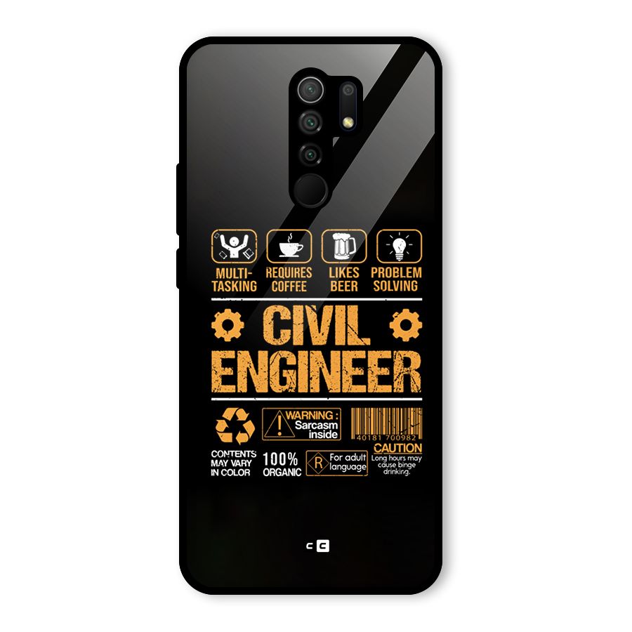Civil Engineer Glass Back Case for Poco M2