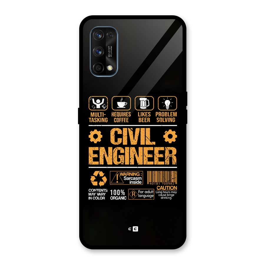 Civil Engineer Glass Back Case for Realme 7 Pro