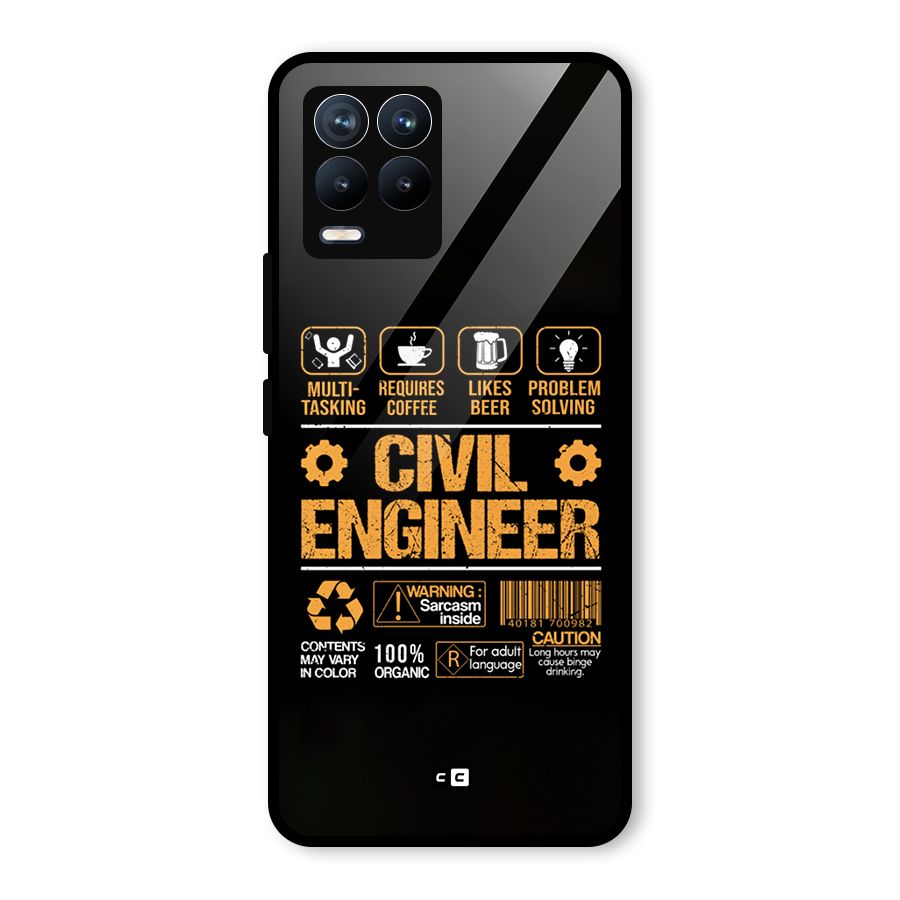 Civil Engineer Glass Back Case for Realme 8