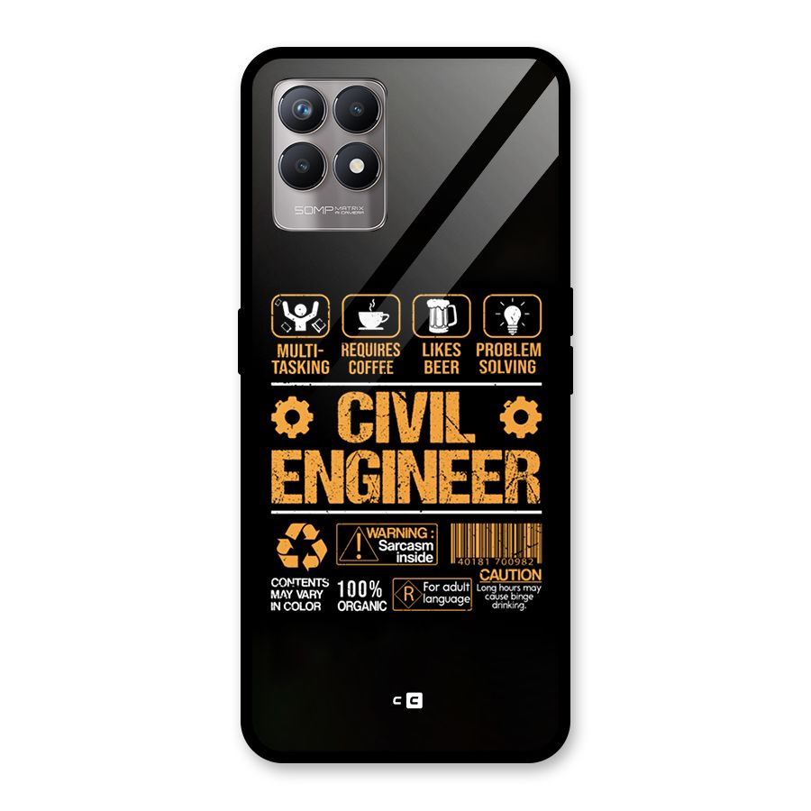 Civil Engineer Glass Back Case for Realme 8i