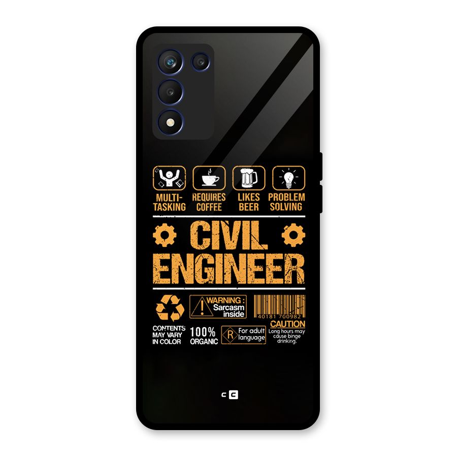 Civil Engineer Glass Back Case for Realme 9 5G Speed