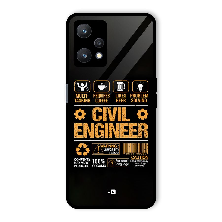 Civil Engineer Glass Back Case for Realme 9 Pro 5G