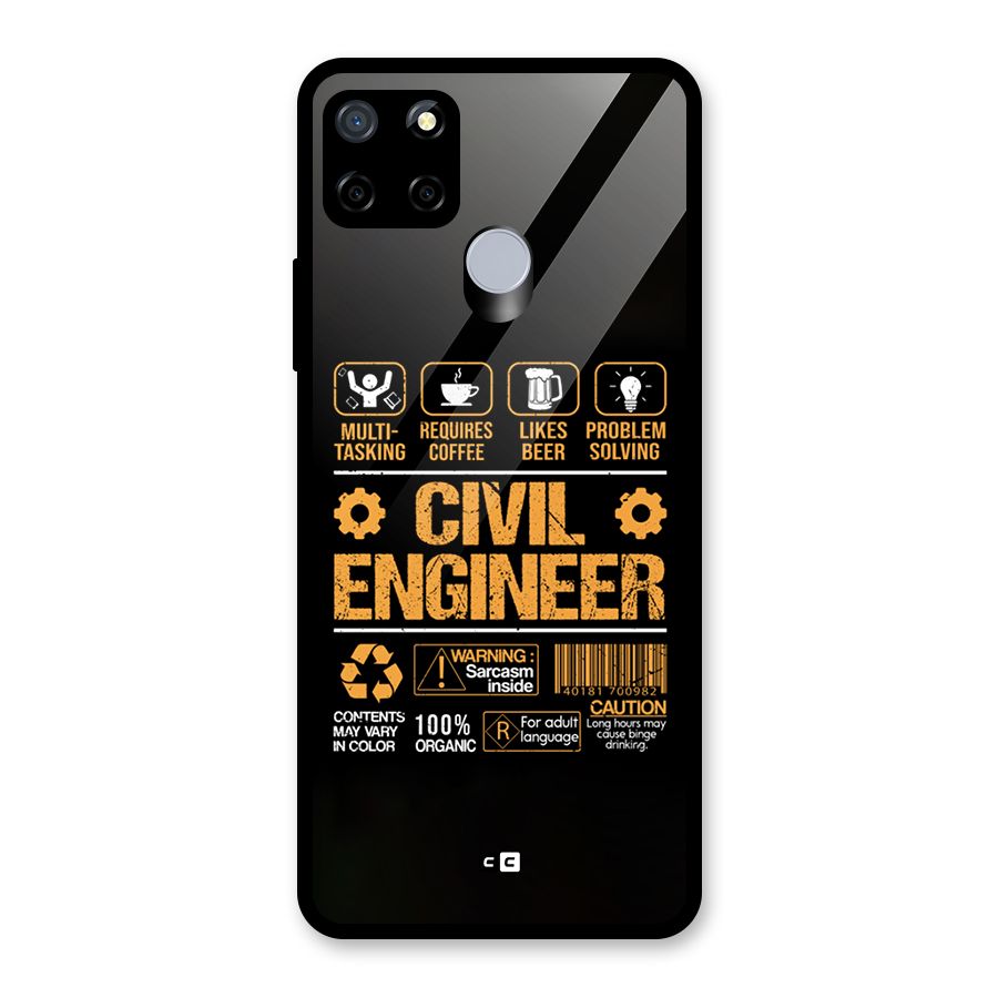 Civil Engineer Glass Back Case for Realme C12