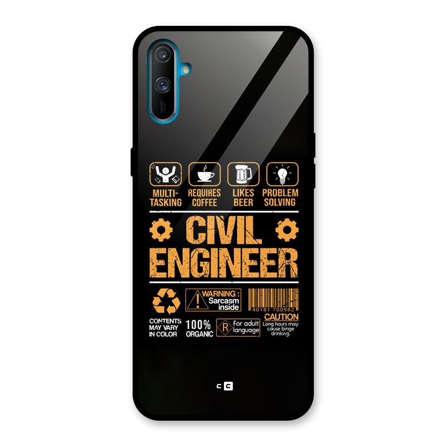 Civil Engineer Glass Back Case for Realme C3