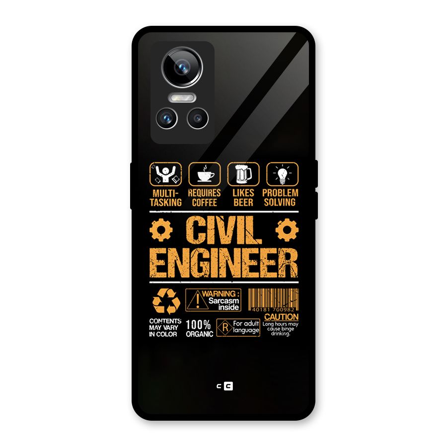 Civil Engineer Glass Back Case for Realme GT Neo 3