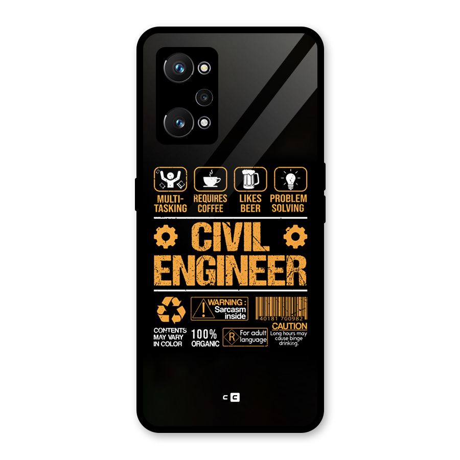 Civil Engineer Glass Back Case for Realme GT Neo 3T