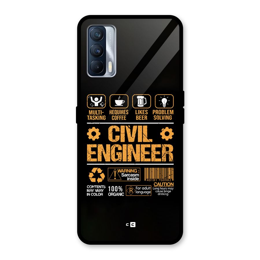 Civil Engineer Glass Back Case for Realme X7