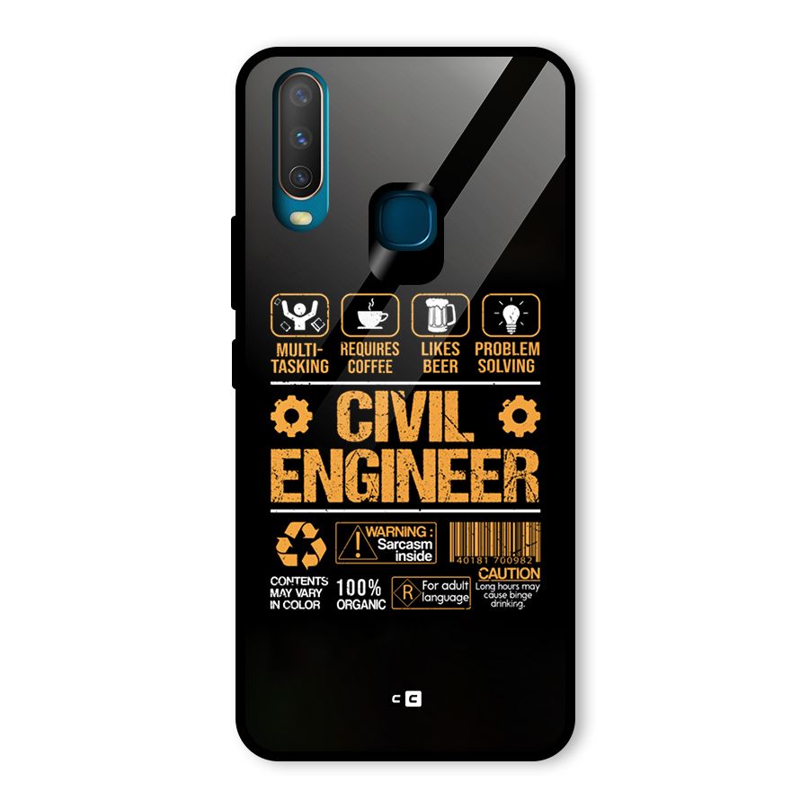 Civil Engineer Glass Back Case for Vivo U10