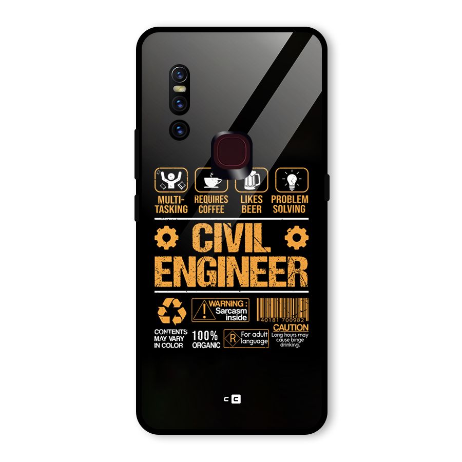 Civil Engineer Glass Back Case for Vivo V15