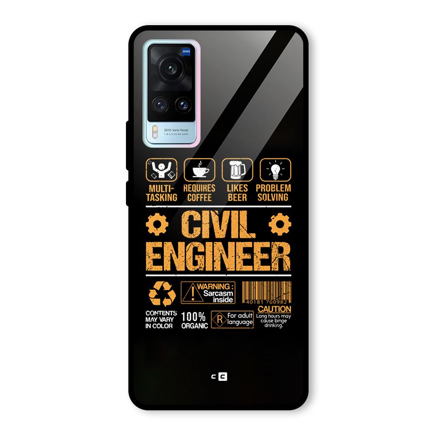 Civil Engineer Glass Back Case for Vivo X60