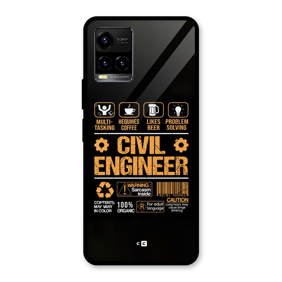 Civil Engineer Glass Back Case for Vivo Y21T