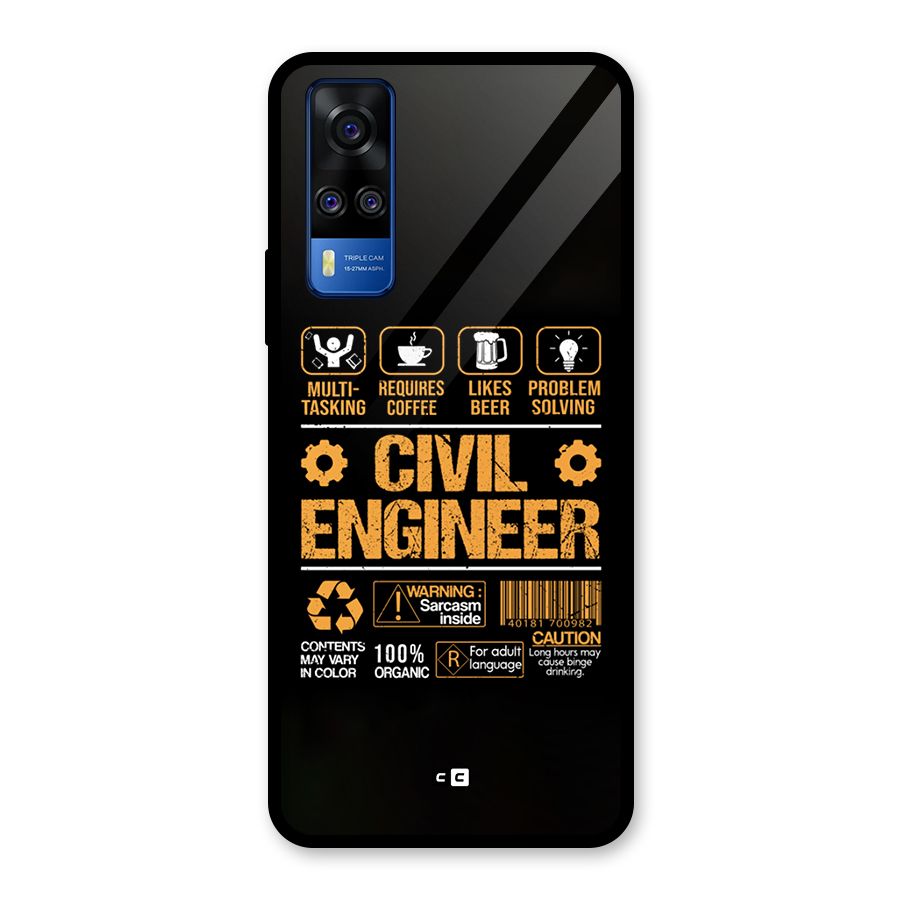 Civil Engineer Glass Back Case for Vivo Y31