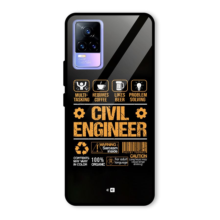 Civil Engineer Glass Back Case for Vivo Y73