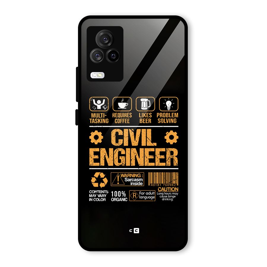 Civil Engineer Glass Back Case for Vivo iQOO 7 Legend 5G