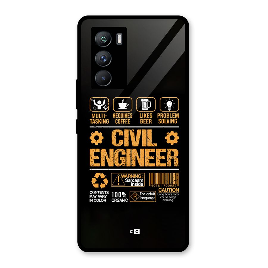 Civil Engineer Glass Back Case for Vivo iQOO 9 SE