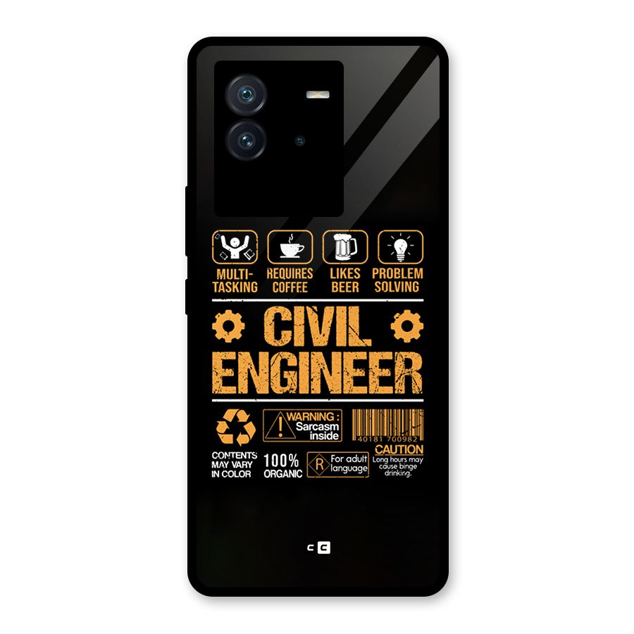 Civil Engineer Glass Back Case for Vivo iQOO Neo 6 5G