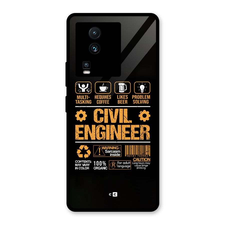 Civil Engineer Glass Back Case for Vivo iQOO Neo 7 Pro