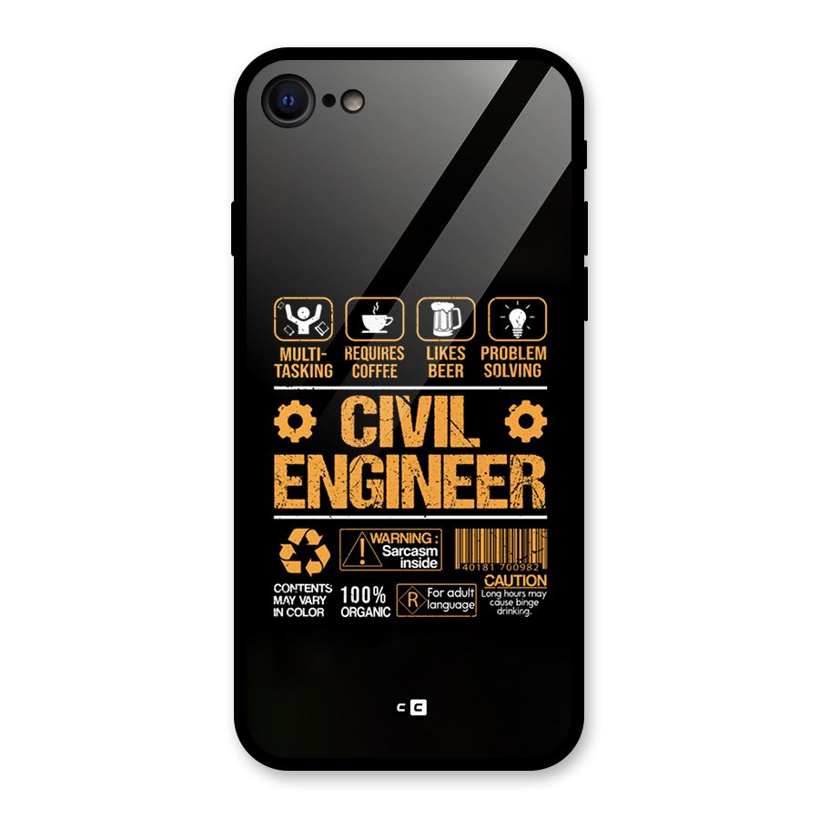 Civil Engineer Glass Back Case for iPhone 7