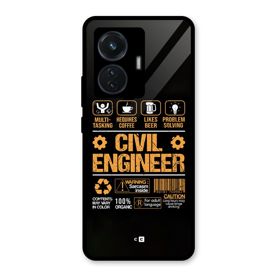 Civil Engineer Glass Back Case for iQOO Z6 44W