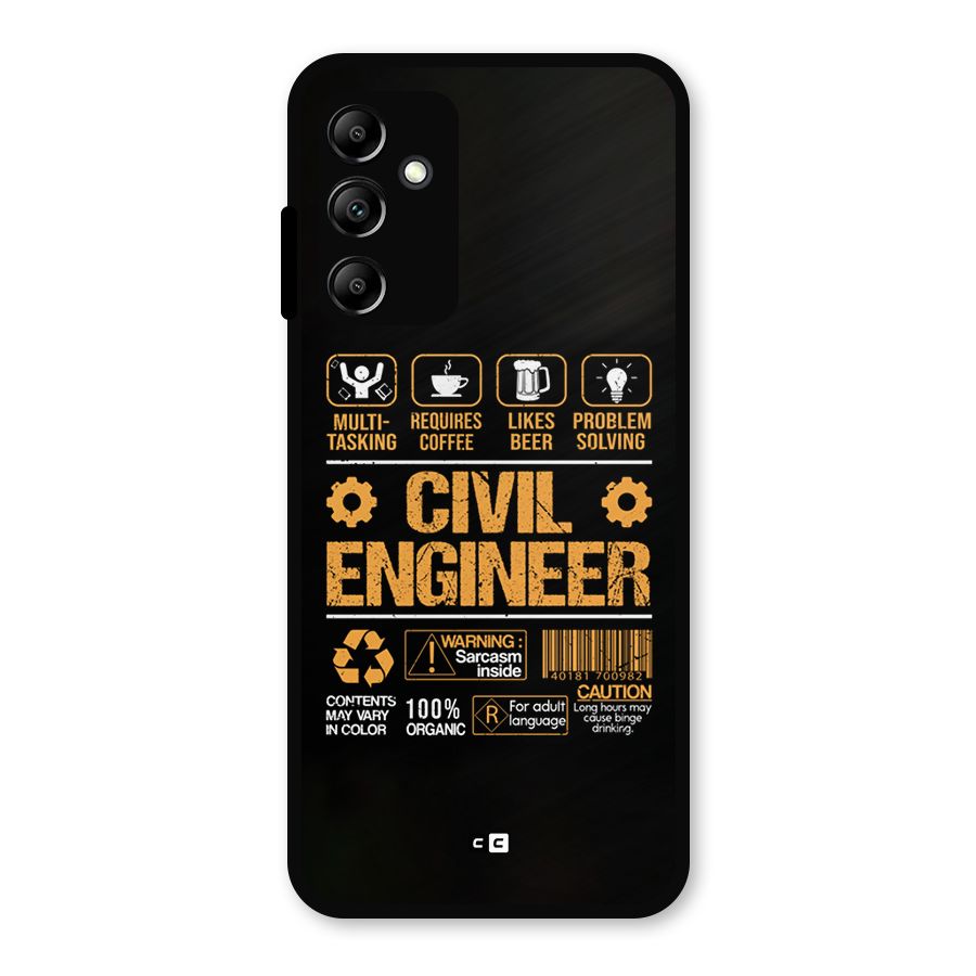 Civil Engineer Metal Back Case for Galaxy A14 5G