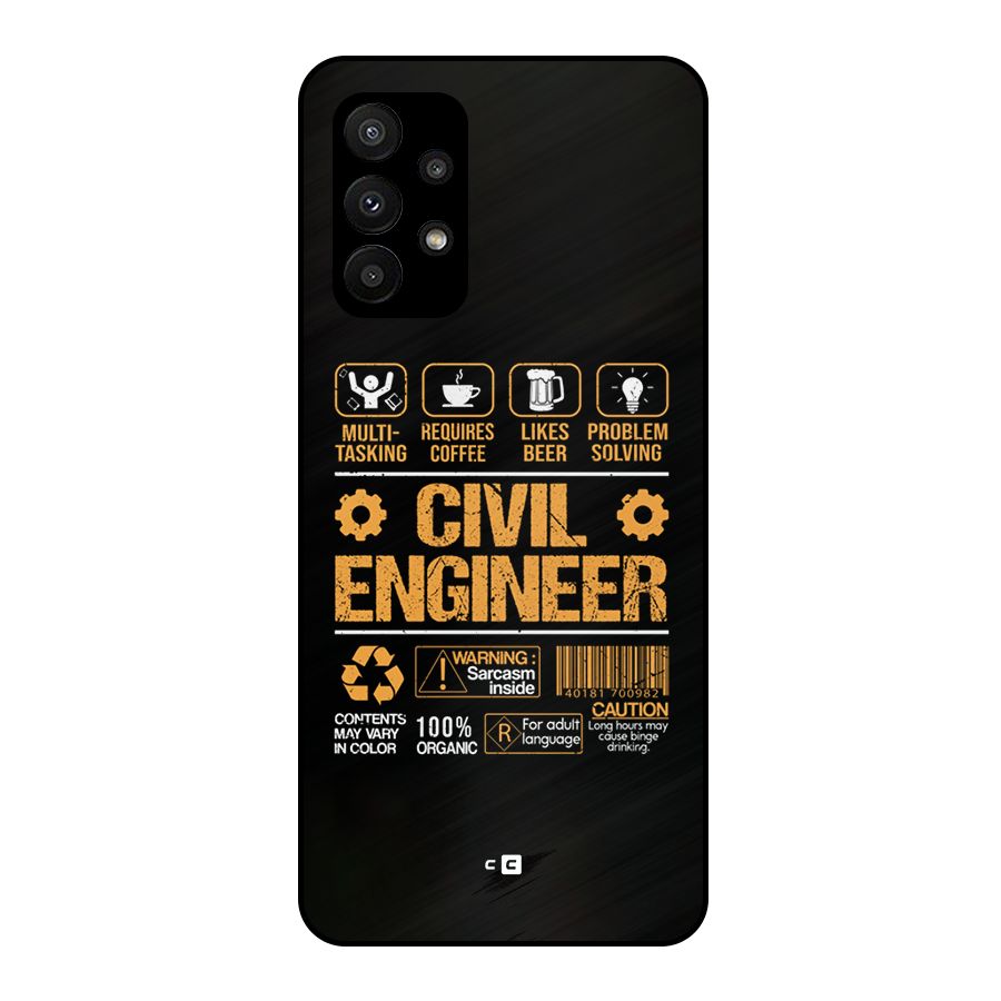 Civil Engineer Metal Back Case for Galaxy A23