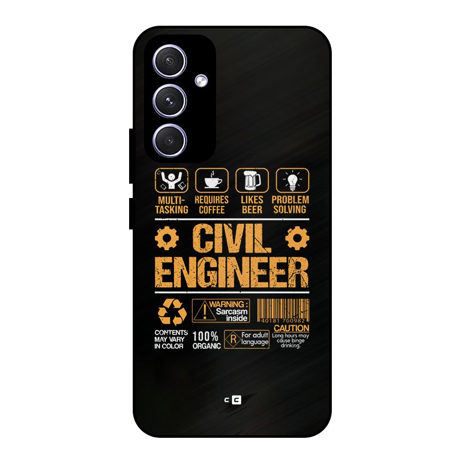 Civil Engineer Metal Back Case for Galaxy A54