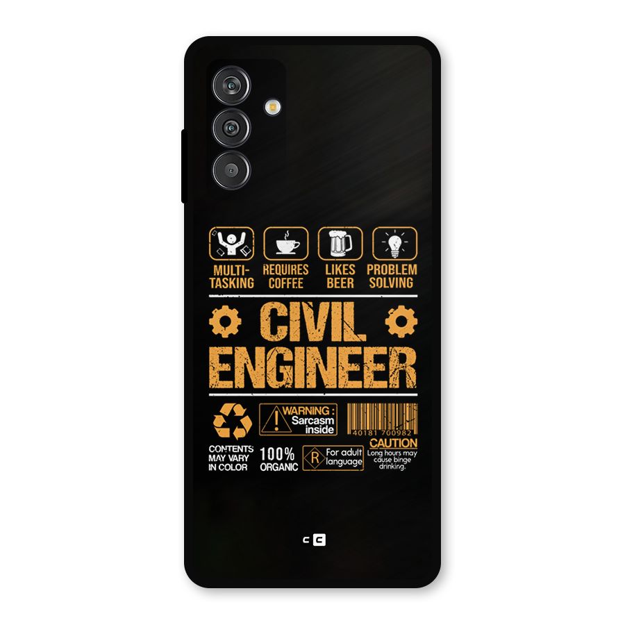 Civil Engineer Metal Back Case for Galaxy F13