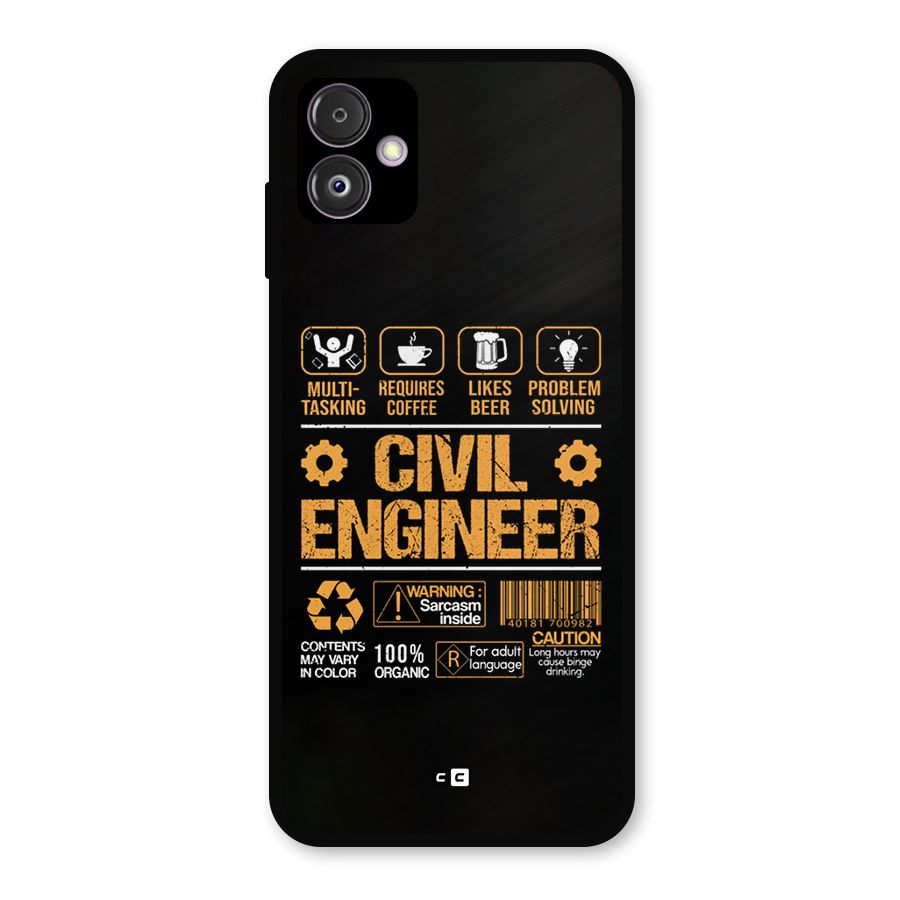 Civil Engineer Metal Back Case for Galaxy F14